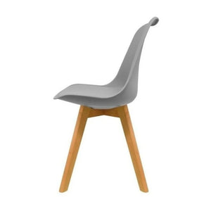 2 SILLAS EAMES ASIENTO ACOLCHADO PATAS MADERA *ENVIO INCLUIDO*