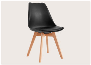 2 SILLAS EAMES ASIENTO ACOLCHADO PATAS MADERA *ENVIO INCLUIDO*