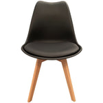 2 SILLAS EAMES ASIENTO ACOLCHADO PATAS MADERA *ENVIO INCLUIDO*