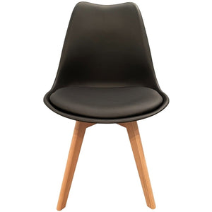 2 SILLAS EAMES ASIENTO ACOLCHADO PATAS MADERA *ENVIO INCLUIDO*